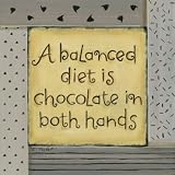 Balanced Diet Art Poster Print by Karen Tribett, 8x8