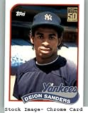 2001 Topps Chrome Traded #T133 Deion Sanders 89 - New York Yankees (Topps Reprint) (Baseball Cards)