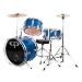 GP Percussion 3-pc. Complete Junior Drum Set - Metallic Royal Blue