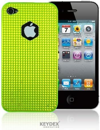 KEYDEX iPhone 4, iPhone 4S Crystal Diamond Style Back Case Cover Skin- Transparent Light Green