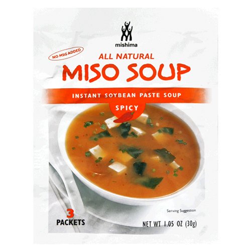 Mishima Instant Soup Mix, Spicy Miso, 1.05-Ounce Packets (Pack of 12) by Mishima