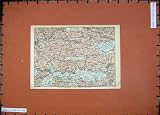 1929 COLOUR MAP AUSTRIA DONAU WIEN STEIN STRUDEL PASSAU