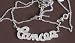 Nine West Silver Tone & Crystal CANCER NECKLACE w Silver Tone Chain