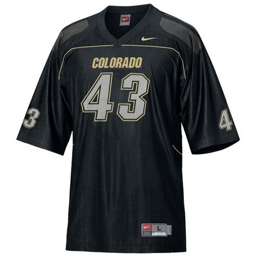 Nike Colorado Buffaloes #43 Black Replica Football Jersey