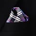 SHLAX&WING Checked Plaids Purple Hanky Mens Neckties Silk Pocket Square Suit Gift