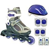 Roller Derby Girls Youth Adjustable Inline Skate Combo Pack