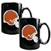 Cleveland Browns NFL 2pc Black Ceramic Mug Set - Primary Logo