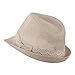 Lace Band Paper Straw Fedora - Tan W18S62C