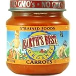 Earth's Best Organic Strained Carrots, 4 Ounce Jars (Pack of 12)