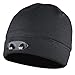 LED Beanie Hat - Super Comfortable and Warm - Stay Safe by Increasing Your Visibility - Hands Free - 4 Ultra Bright Lights - Huggabe LED Hat Brightens Your Path - Black