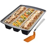 Chicago Metallic Lasagna Trio Pan, 12-Inch by 15-Inch by 3-Inch (11-1/2-Inch by 2-1/2-Inch Cavities) ~ Chicago Metallic