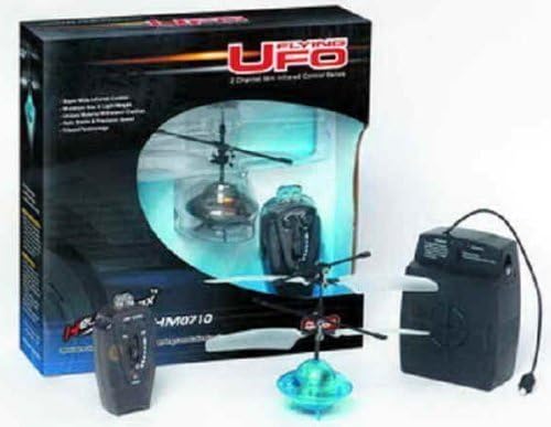 4.75"W x 3.5"H Radio Controlled Flying UFO Saucer with Lights MiniUFO Green Game