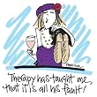 Therapy Has Taught Me - White Nightshirt in a Bag
