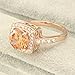 FM42 9mm Round Cut Champagne Crystal Princess Style Ring R72