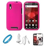 Pink Protective Silicone Skin for Motorola Droid Bionic XT865 (Verizon Wire ....
