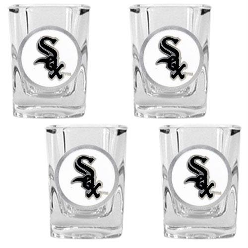 MLB Chicago White Sox Four Piece Square Shot Glass Set