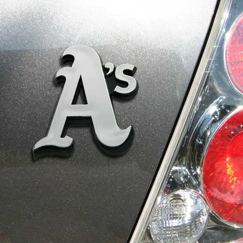 Oakland Athletics Silver Car Emblem