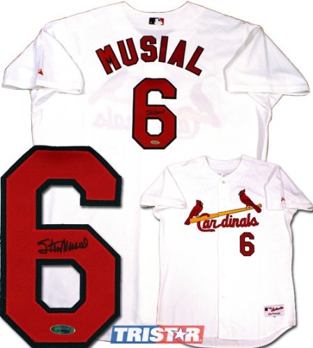 Stan Musial Autographed/Hand Signed Majestic Authentic St Louis Cardinals Baseball Jersey
