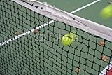 Wallmonkeys Peel and Stick Wall Decals - Fast Serve Caught in the Net - Removable Graphic