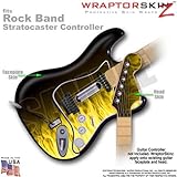 Fire Yellow WraptorSkinz Skin fits Rock Band Stratocaster Guitar for Nintendo Wii, XBOX 360, PS2 & P