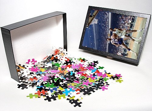 Photo Jigsaw Puzzle of WILT CHAMBERLAIN (1936-1999). American basketball player. Chamberlain (left) from Granger Art on Demand
