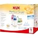 NUK 10225079 - First Choice Perfect Start Set mit je 2 Anti-Colic Weithalsflaschen 150 ml und 300 ml  2 Silikon Anti-Colic Flaschensauger Gr. 1 M, 1 Silikon Beruhigungssauger Gr. 1, 1 Flaschenb�rste