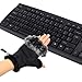 Fashion Girls Ladies Rabbit Fur Hand Wrist Warmer Winter Fingerless Gloves Black