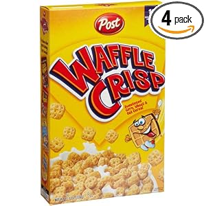 Post Waffle Crisp Cereal, 11.5-Ounce Boxes (Pack of 4)