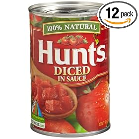 Hunt's  Diced Tomatoes in Sauce, 14.5-Ounce Cans (Pack of 12)