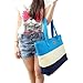 Ammazona Women Canvas Handbags Shoulder Messenger Bags (Blue )