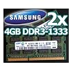 8GB Dual Channel Kit 2x 4 GB SAMSUNG Original 204 pin DDR3-1333 PC3-10600 CL9 SO-DIMM f�r aktuelle DDR3 i5 + i7 Notebooks mit DDR3-1333Mhz Unterst�tzung