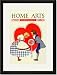Black Framed/Matted Print 17x23, Young Boy Gives a little girl a nosegay