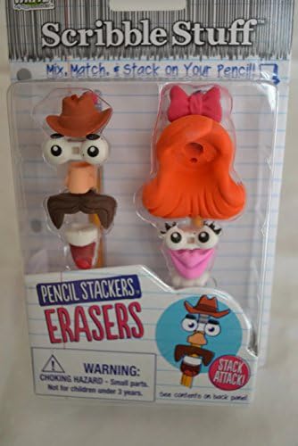 Scribble Stuff Pencil Stackers Erasers Mix, Match, & Stack on Your Pencil with 12 Colorful Pencils STACK ATTACK!