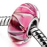 Pugster Blazing Fire Murano Glass Beads Fits Pandora Chamilia Biagi Charms Bracelet