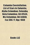 Columba Constellation: List of Stars in Columba, Alpha Columbae, Columba, Beta Columbae, HD 41534, Mu Columbae, HD 43848, Eso 306-17, Ngc 180-