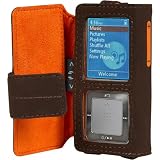 SAMSUNG Z5 FOLIO CELL PH CCASE FAUX SUADE BRN/ORG