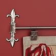 48 Fleur de Lis Tapestry Holder Set - Antique Pewter