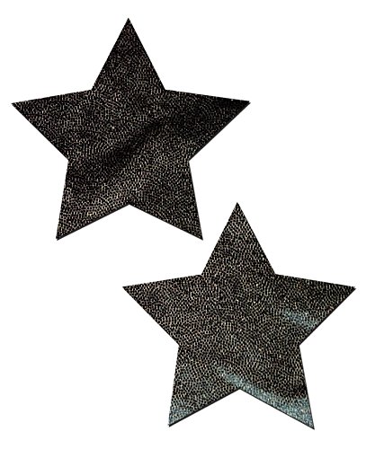 Shine: Liquid Black Star Nipple Pasties by Tease o/s