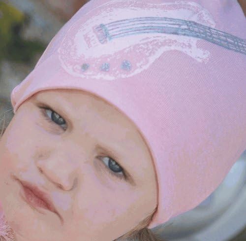 Pink Axle Infant/Toddler Hats (Medium 6-12 Months, Pink Guitar)