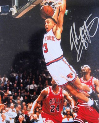 john starks signed basketball