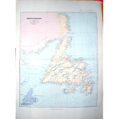 DAMAGED STANFORD MAP 1904 NEWFOUNDLAND CAPE BRETON DAMAGED STANFORD MAP 1904 NEWFOUNDLAND CAPE BRETON