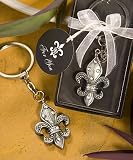 Fleur De Lis Design Key Chain Favors 