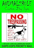 GERMAN SHEPHERD DOG SIGN 9x12 ALUMINUM