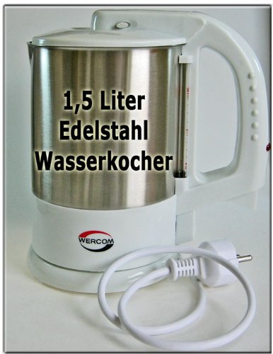 Edelstahl Wasserkocher 1,5 Liter 2200W Kocher