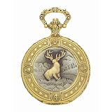 Jules Jurgensen Pewter Deer Pocket Watch #7384 by Jules Jurgensen
