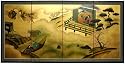 Asian Art, D&eacute;cor, & Gifts - 36" x 72" River View Chinese Gold Leaf Wall Screen Painting