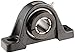 Browning VPB-320 Pillow Block Ball Bearing, 2 Bolt, Non-Expansion Type, BOA Concentric Lock, Contact and Flinger Seal, Cast Iron, Inch, 1-1/4" Bore, 1-7/8" Base To Center Height, 5" Bolt Hole Spacing Width