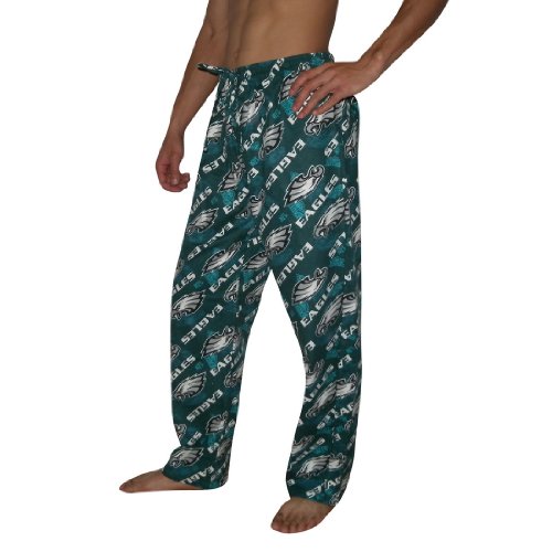 Mens NFL Philadelphia Eagles Cotton Thermal Sleepwear / Pajama Pants - Green (Size: L)