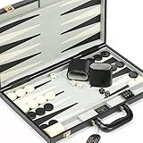 IMAGE OF Park Avenue Genuine Leather Backgammon Set