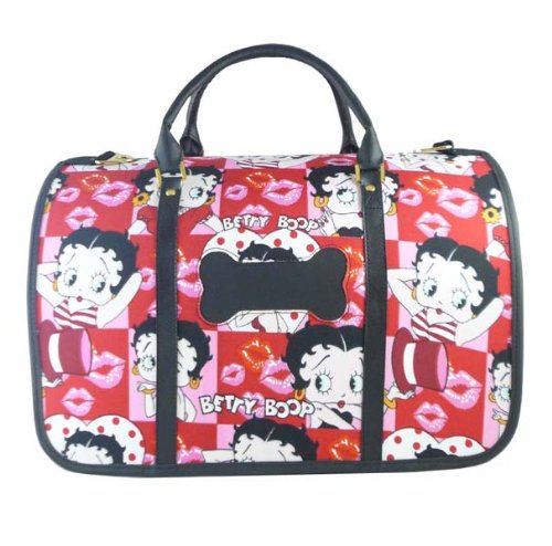 Betty Boop Doggie Bone Window Deluxe Dog Pet Carrier - Collage Pattern